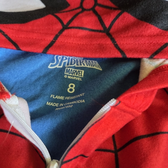 Spiderman Kids Pajama Set Boys Size 8 - Picture 3 of 5
